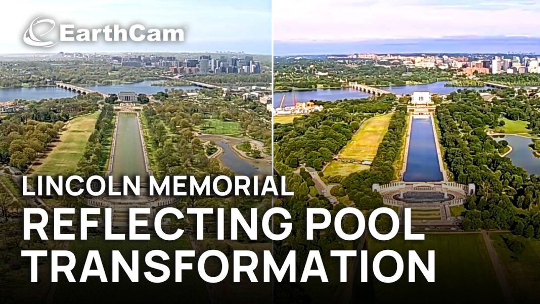 Lincoln Memorial Reflecting Pool Transformation Timelapse