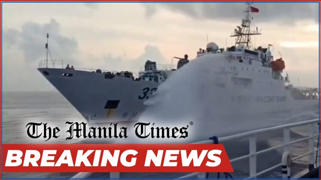 BREAKING: China Coast Guard fires water cannon at BFAR vessel
