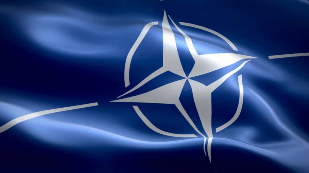 waving flag of NATO