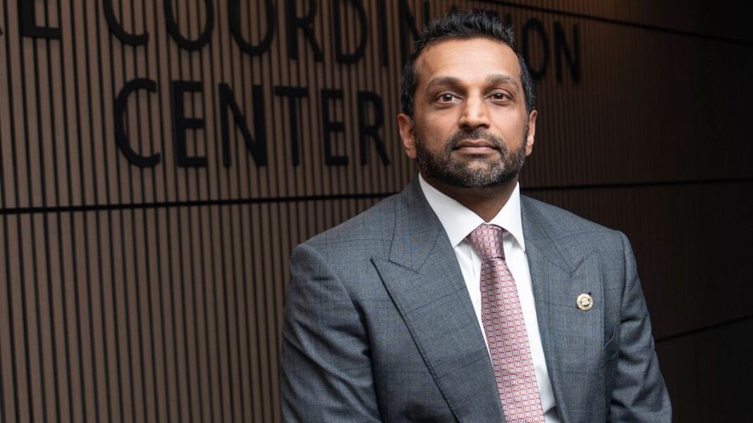 FBI Director Kash Patel at the agency headquarters in Washington on Aug. 4, 2026