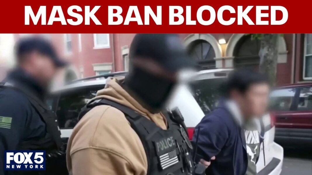 Judge blocks New York's ban on ICE agents wearing masks